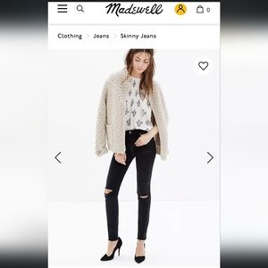 Madewell High-Rise Skinny Jeans in Black Sea